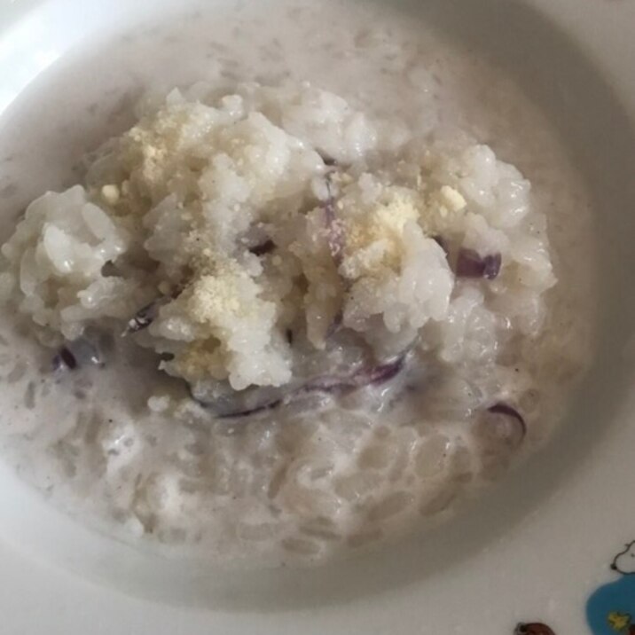 紫キャベツのミルク雑炊